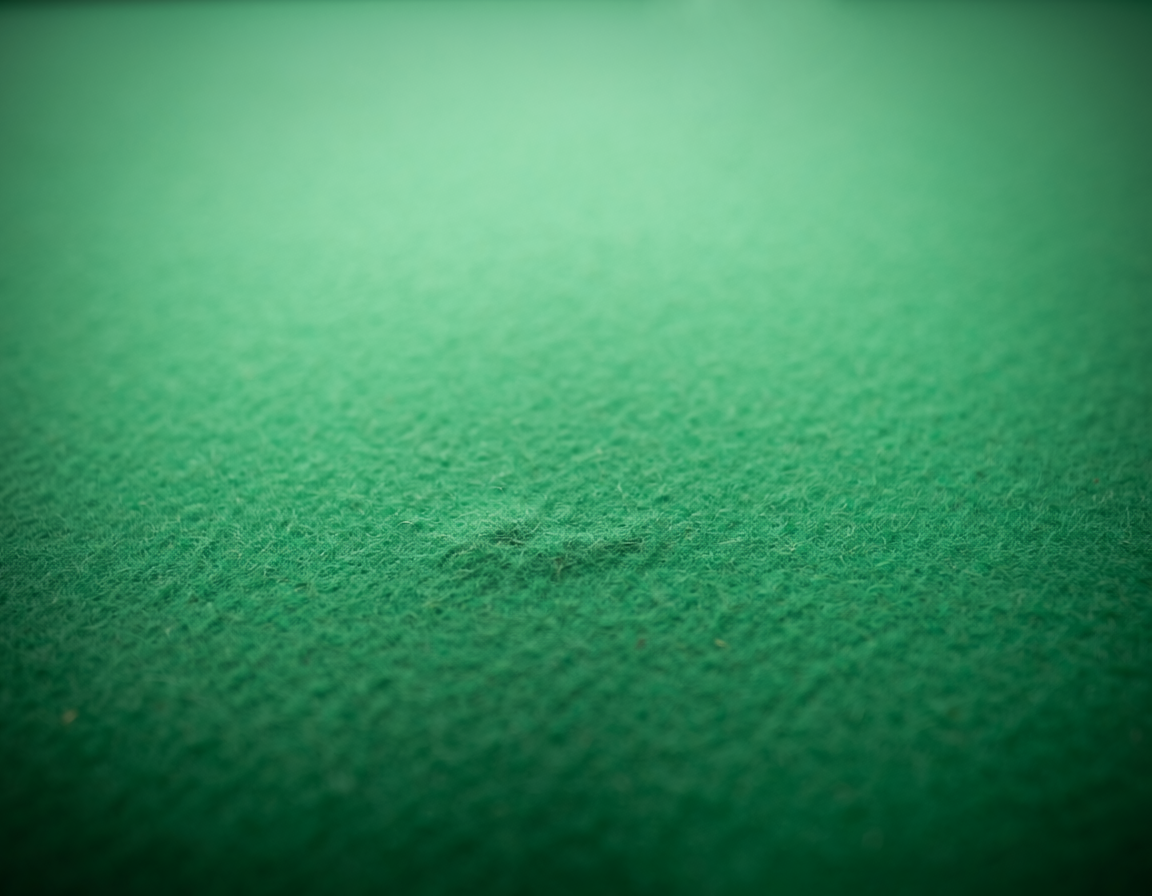 Close-up of a green gaming-table surface